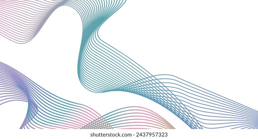 Línea de onda colorida elemento vectorial abstracto