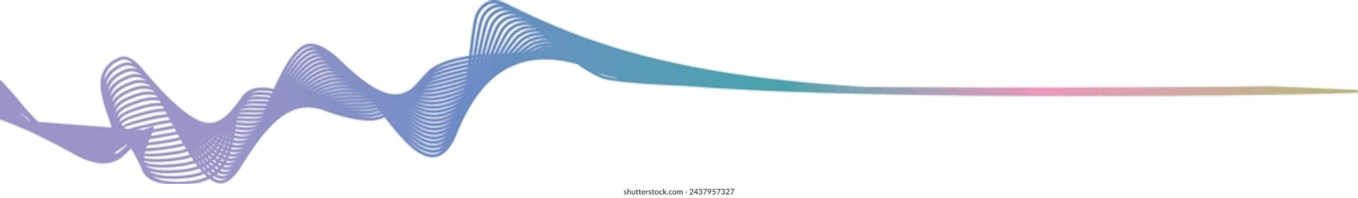 Wave line colorful abstract vector element