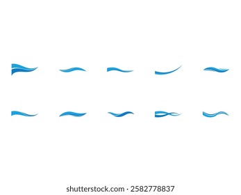 Wave Line Design Element Set
