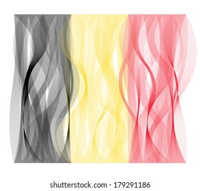 Wave line flag of Belgium