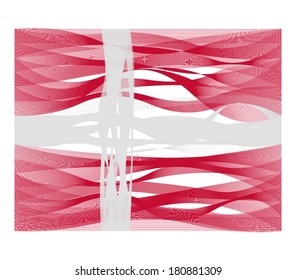 Wave line flag of Denmark