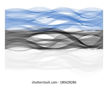 Wave line flag of Estonia