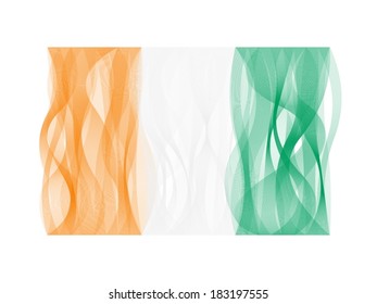 Wave line flag of Ivory Coast