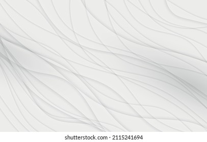 Wave line of flowing particles abstract vector background, smooth curvy shape dots fluid array.