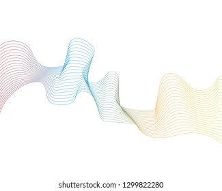 wave line graphic illustration vector