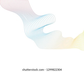 wave line graphic illustration vector