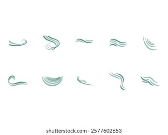 Wave Line Green Element Set