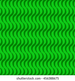 Wave line green seamless pattern. Fashion graphic background design. Modern stylish abstract texture. Colorful template for prints, textiles, wrapping, wallpaper, website etc. VECTOR illustration