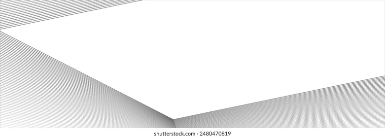 Wave Line. Horizontal Curved Line, vector illustration.