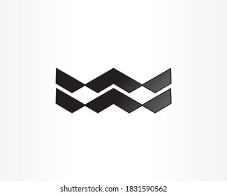 Wave Line Icon Logo Design Vector Illustration Template