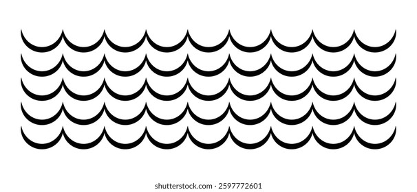 
Wave line icon set. wave for sea icon.
