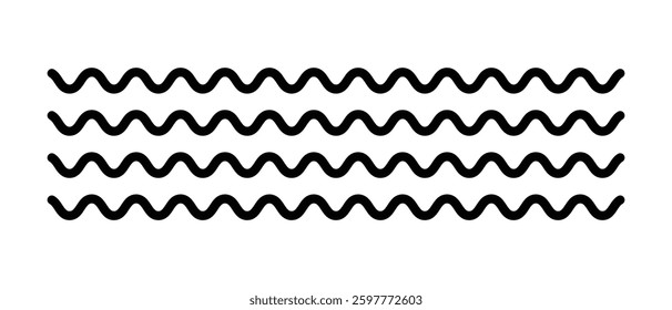 
Wave line icon set. wave for sea icon.