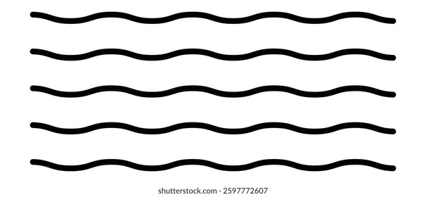 
Wave line icon set. wave for sea icon.