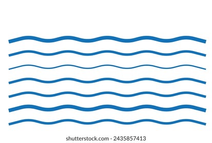 Wave line icon template color editable. black underlines, smooth end squiggly horizontal curvy squiggles symbol vector sign isolated illustration for graphic and web design