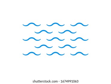 Wave line icon. Water sign. Sea and ocean logo. Vector illustration. 