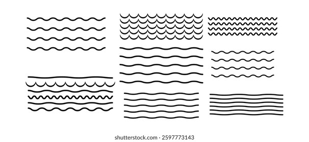 
Wave line icon. wavy line on white background.