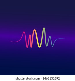 Wave Line Music, Audio Spectrum, Sound Equalizer Vector