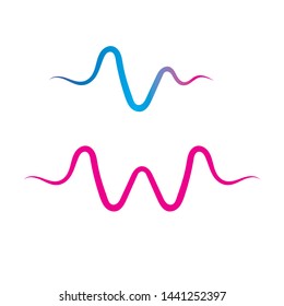 wave line music and sound vector equalizer logo
