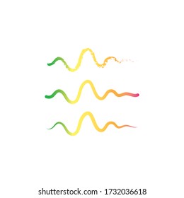 logotipo del ecualizador de vectores de sonido y música de línea de onda
