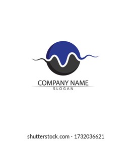 Wave-Line-Musik und Sound-Vektor-Equalizer-Logo
