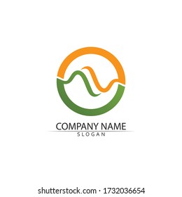 wave line music and sound vector equalizer logo
