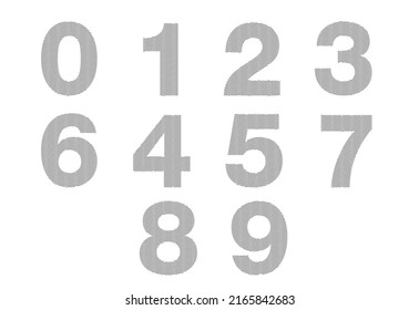 Wave Line Number Set Numbers Vector Stock Vector (Royalty Free ...