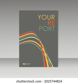 Wave line on brochure background. Abstract Vector