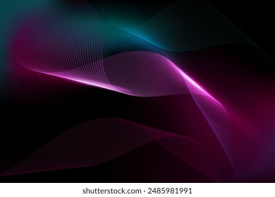 Wave line pattern background. future, digital, technology, science design elements