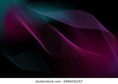Wave line pattern background. future, digital, technology, science design elements