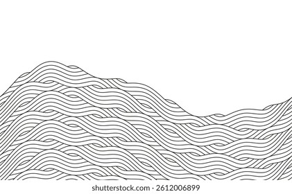 Wave line pattern background. Japanese style concept. Vector illustration.