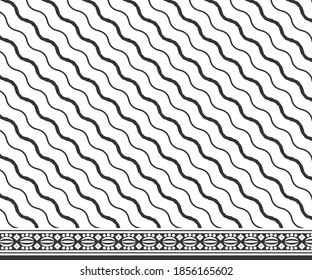 wave line pattern for fabric print and texture or tiles use 