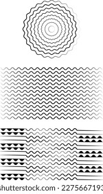 wave line pattern Trendy abstract aesthetic creative minimalist artistic geometric composition