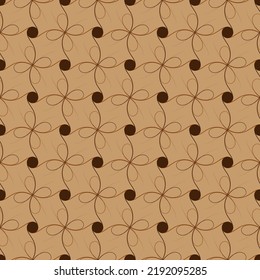 Wave line and polka abstract seamless pattern. Decorative green elegant romantic seamless pattern for decor, wallpaper, wrapping, fabric, prints. Abstract fashion texture illustration