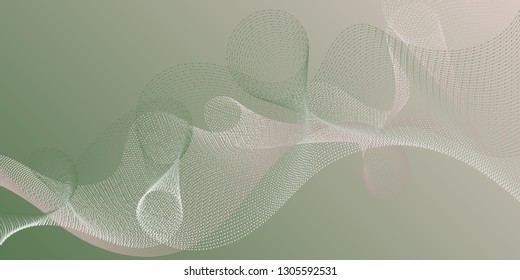 Wave line ribbon advanced background. Colorful fashionable poster smoky vector pattern. Modern bent lines ripple effect graphics. Smooth filament curves motion creative background.