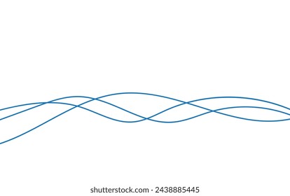 Wave line set. Zigzag. Vector	