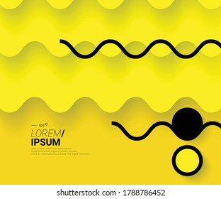 Wave Line and Shape Colorful Layout/Cover. Minimalist Creative Design Concept Background