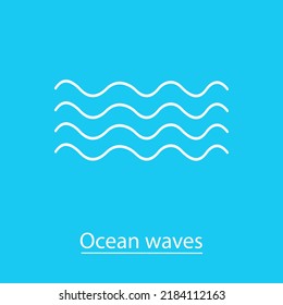Wave line. wave thin lines sea icon water sailing. Vector