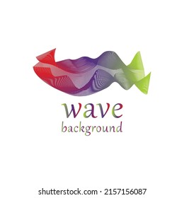 Wave line vector color background illustration