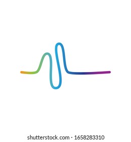 Design der Wave Line-Vektorillustration-Icon-Illustration