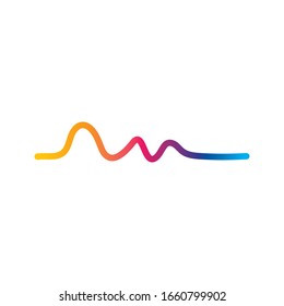 Wave line vector icon illustration design