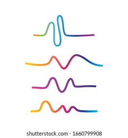 Wave line vector icon illustration design
