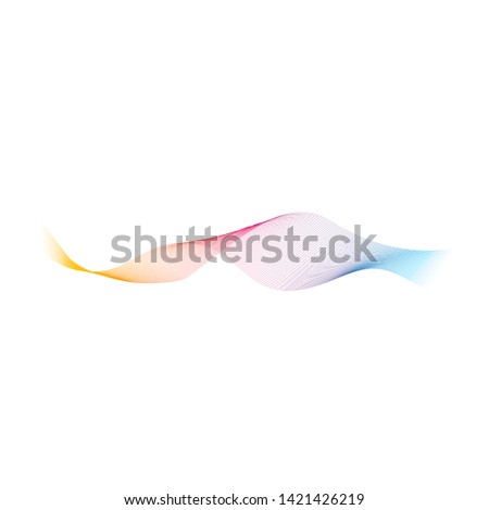 Wave line vector icon illustration design
