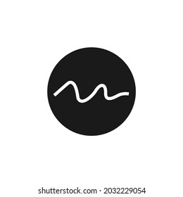 wave line vector inside a circle