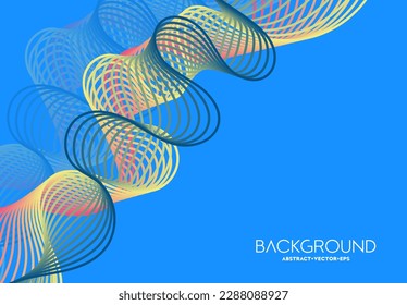 wave line wavy ocean blue cream striped line background for advertisement banner website cover notebook package design landing page card design vector eps.