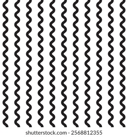 Wave line and wavy zigzag lines. Vector black underlines, smooth end squiggly horizontal, squiggles.