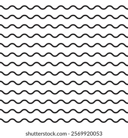 Wave line and wavy Zigzag lines. Black underlines wavy curve Zigzag line pattern in abstract style.EPS10
