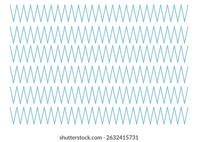 Wave line and wavy zigzag lines. Black curved lines pattern in abstract style.