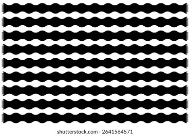 Wave line and wavy zigzag lines. Vector water waves. Set of wavy zigzag lines. eps 10.