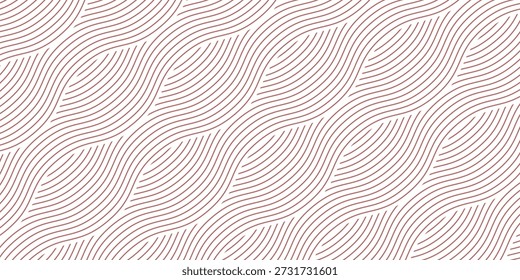 Línea ondulada y líneas onduladas en zigzag. El rojo subraya el patrón ondulado de la línea del zig zag de la curva en estilo abstracto. Onda línea en zigzag simple delgado a grueso elemento decoración diseño Vector o una sola ondulación curva zig zag peluca

