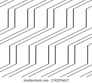 Wave line and wavy zigzag pattern lines. Abstract wave geometric texture dot halftone. Chevrons wallpaper. Digital paper for page fills, web designing, textile print. Vector art.